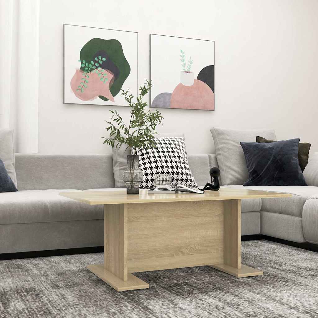 Coffee Table 103.5X60X40 Cm Engineered Wood Black Concrete Grey Old Wood White 1