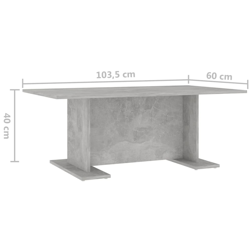 Coffee Table 103.5X60X40 Cm Engineered Wood