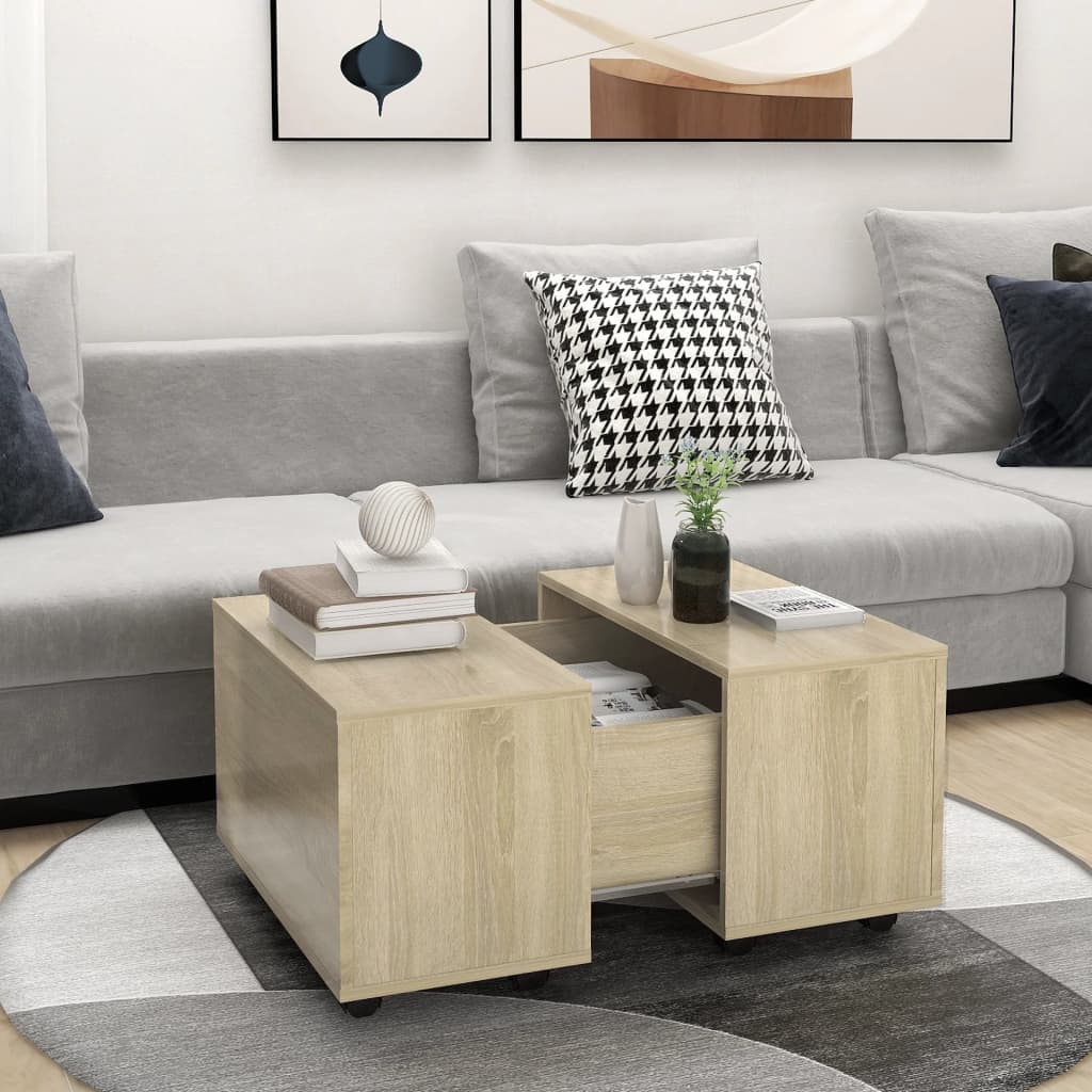 Coffee Table 60X60X38 Cm Engineered Wood