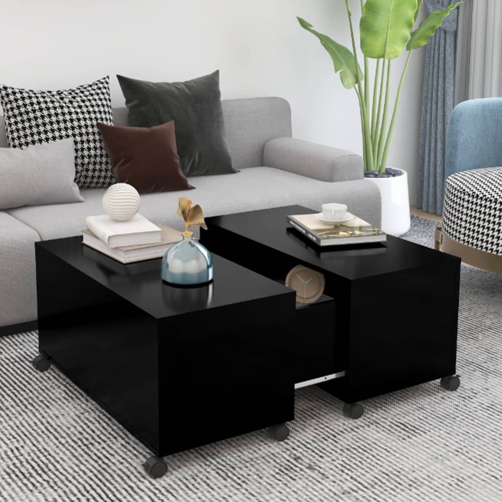 Coffee Table 75X75X38 Cm Engineered Wood