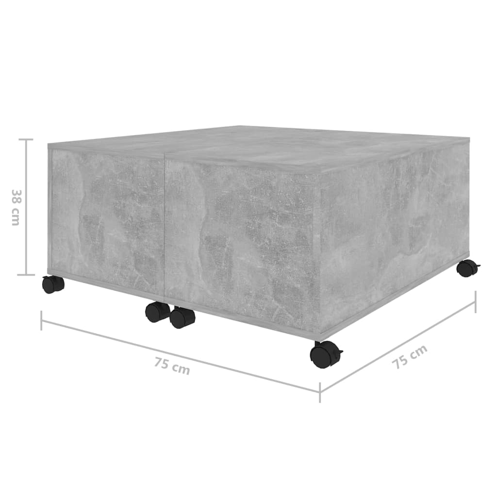 Coffee Table 75X75X38 Cm Engineered Wood