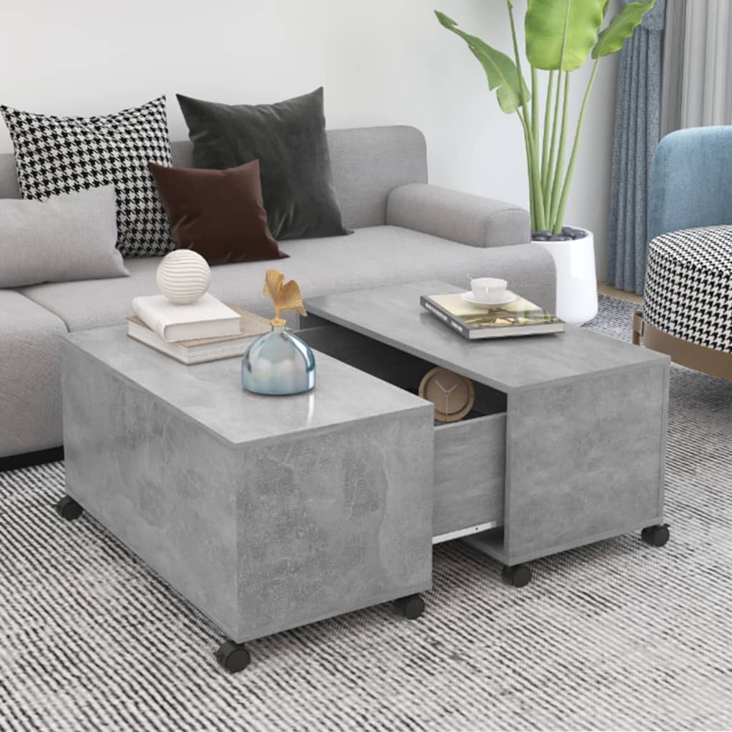 Coffee Table 75X75X38 Cm Engineered Wood