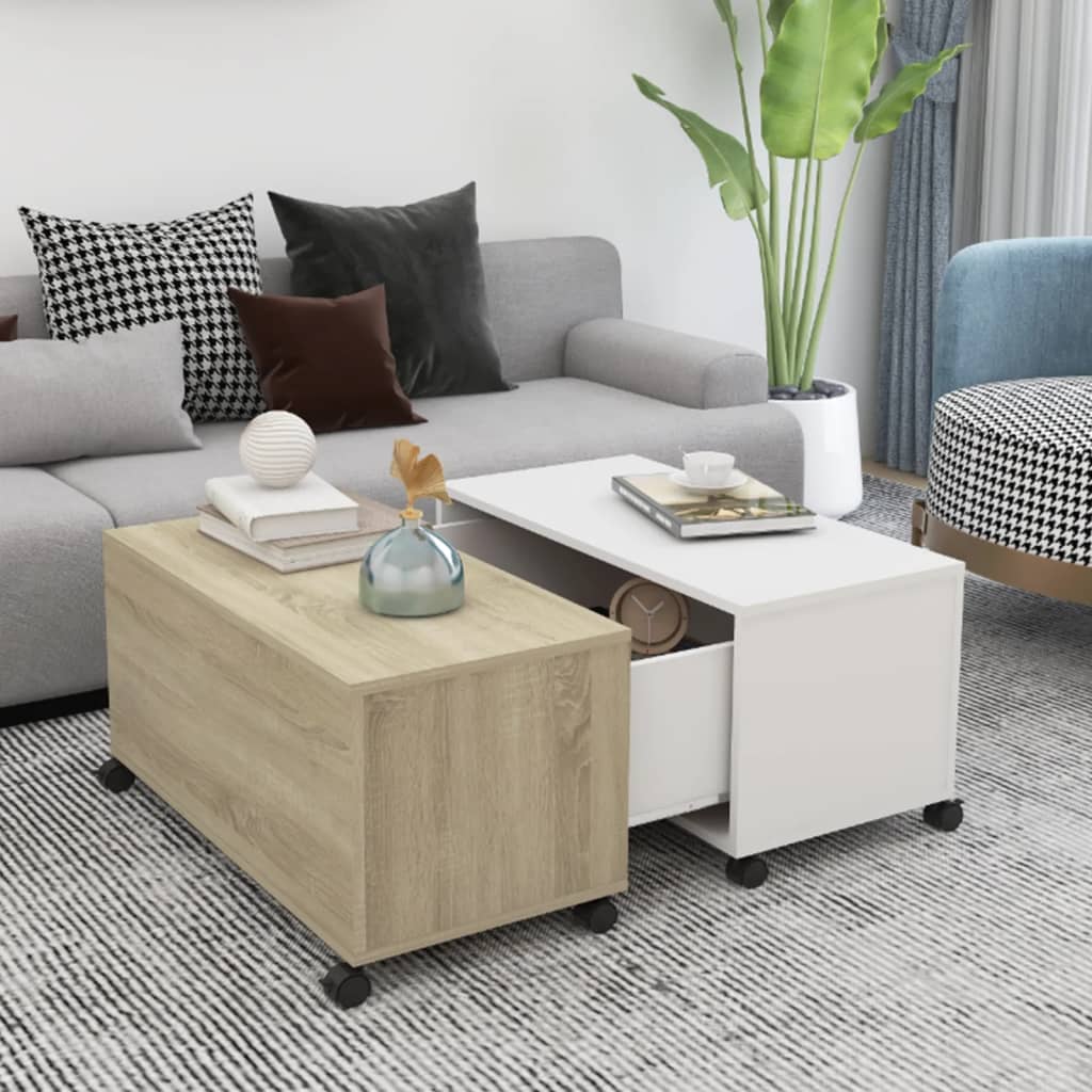 Coffee Table 75X75X38 Cm Engineered Wood