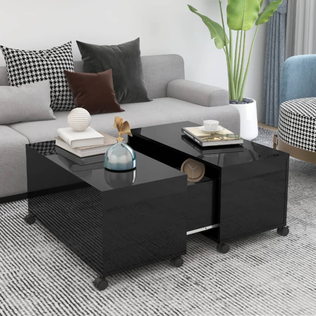 Coffee Table 75X75X38 Cm Engineered Wood