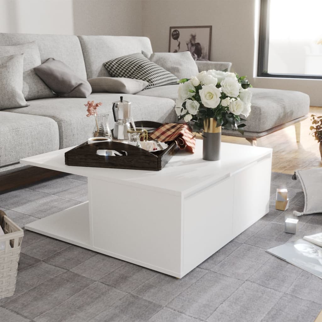 Coffee Table 80X80X31 Cm Engineered Wood