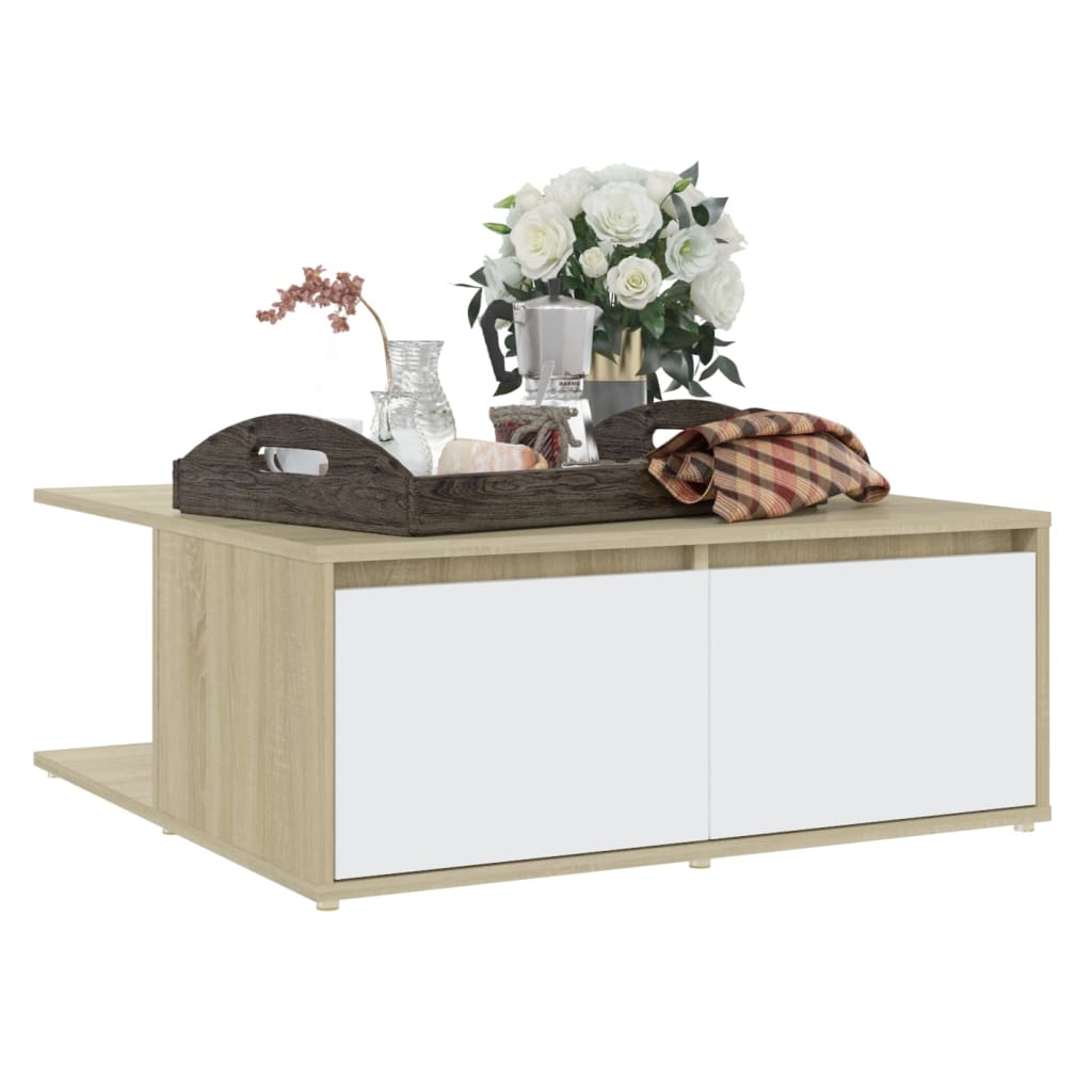Coffee Table 80X80X31 Cm Engineered Wood