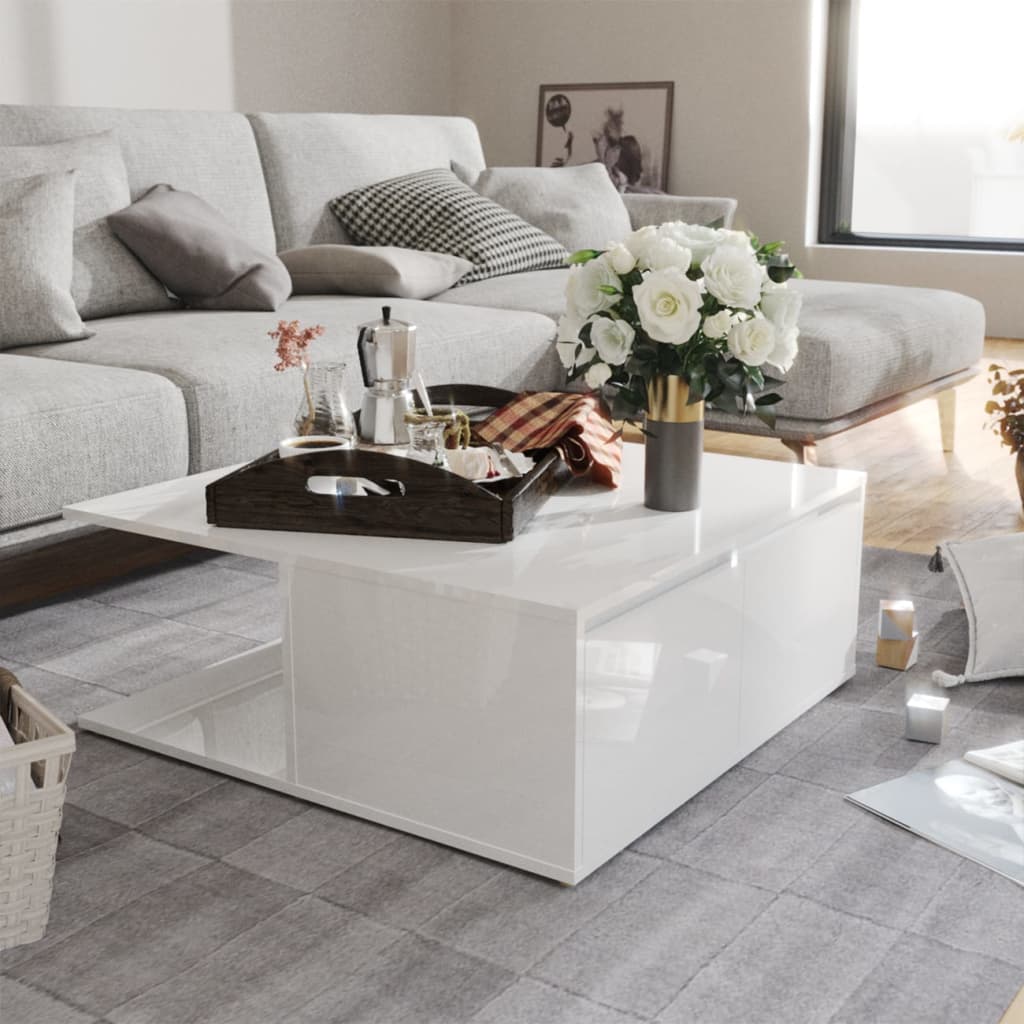Coffee Table 80X80X31 Cm Engineered Wood