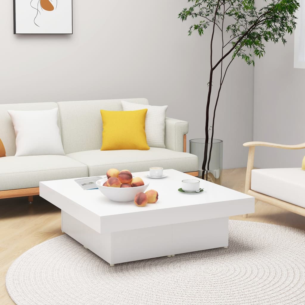 Coffee Table 90X90X28 Cm Engineered Wood