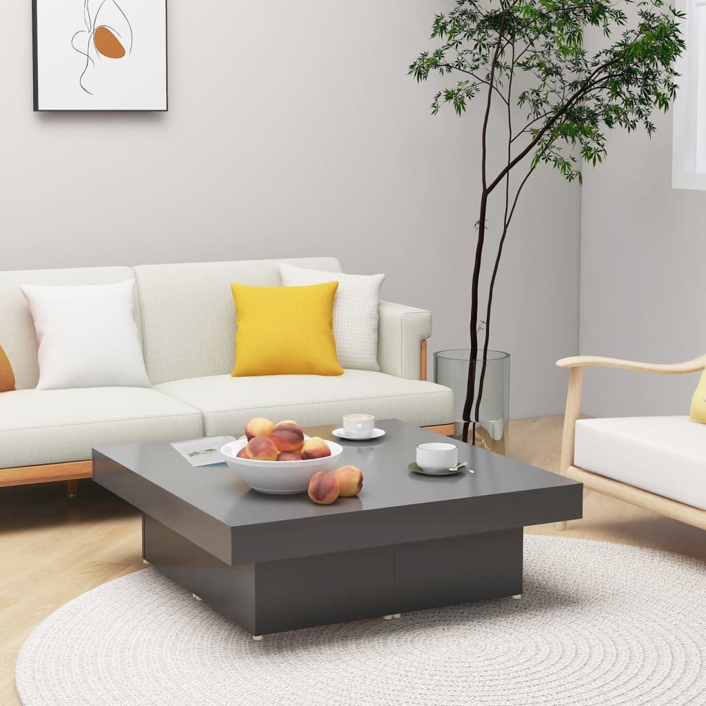 Coffee Table 90X90X28 Cm Engineered Wood