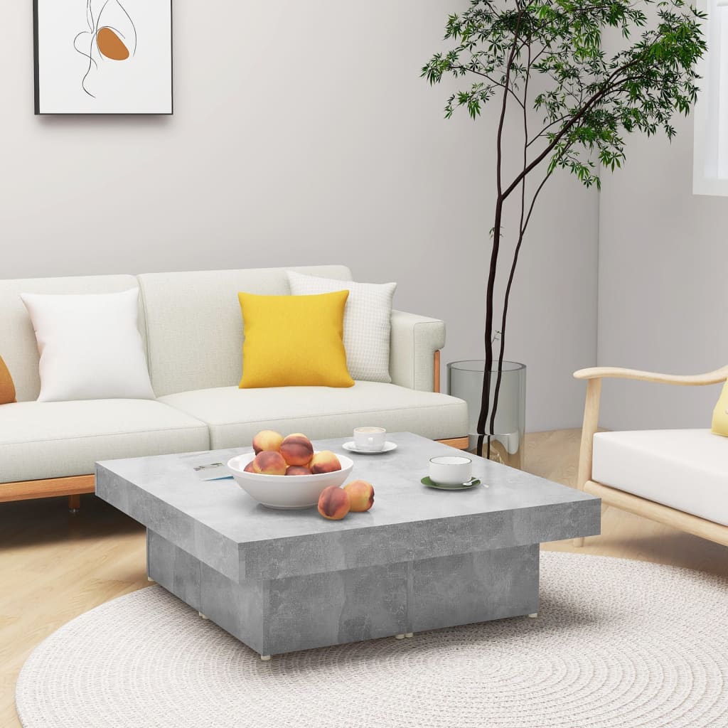 Coffee Table 90X90X28 Cm Engineered Wood