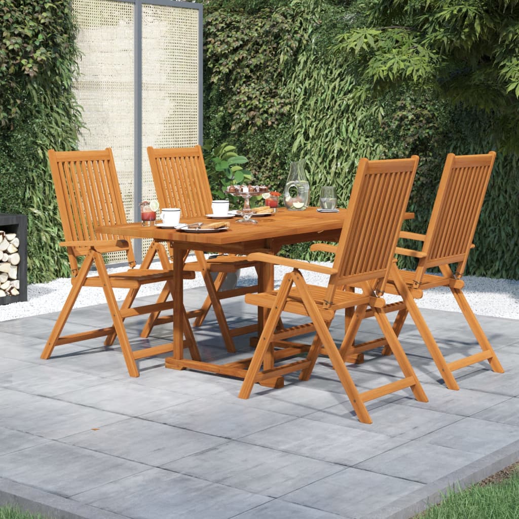 7 Piece Garden Dining Set Solid Wood Acacia 120-170 Cm
