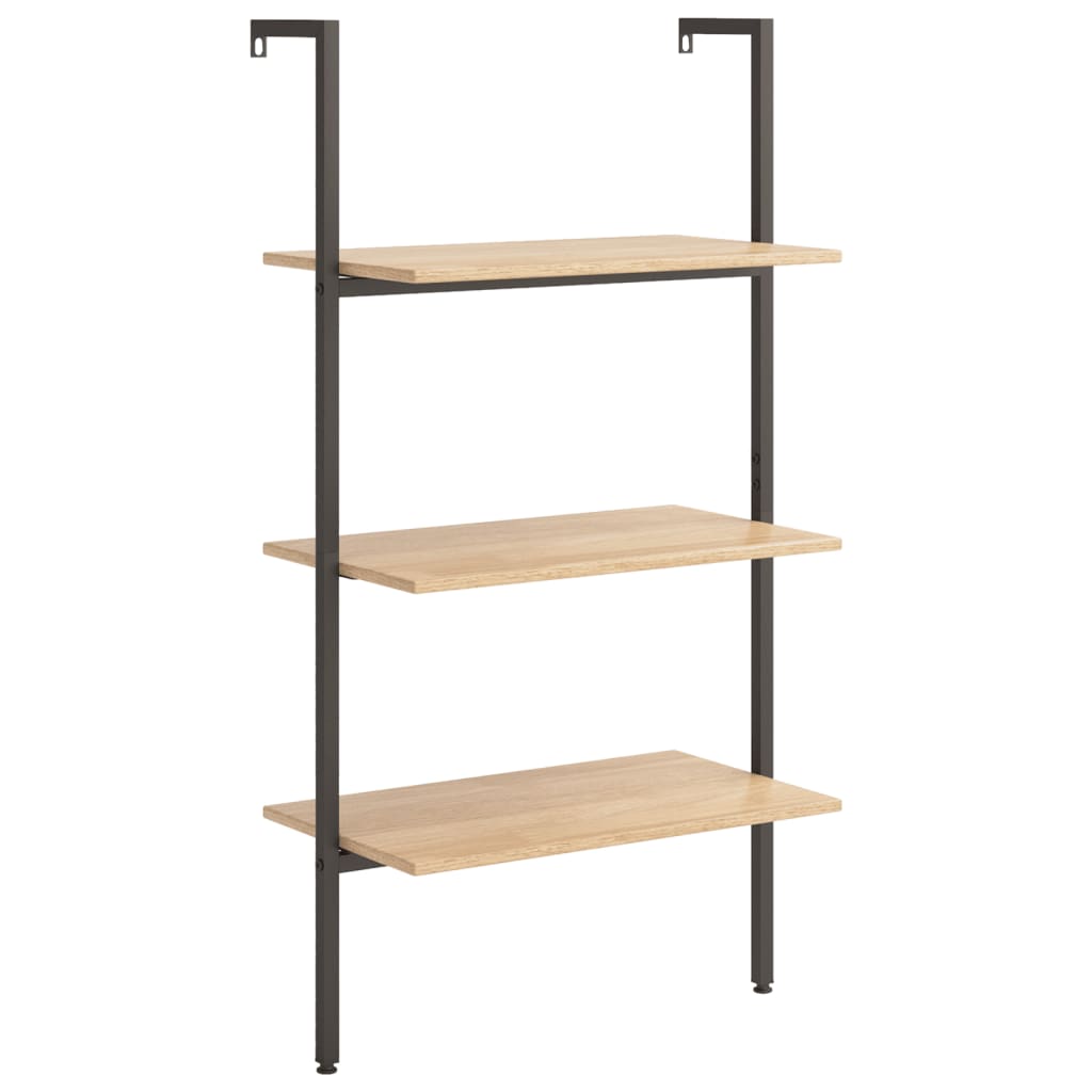 3-Tier Leaning Shelf And Black 64X35X