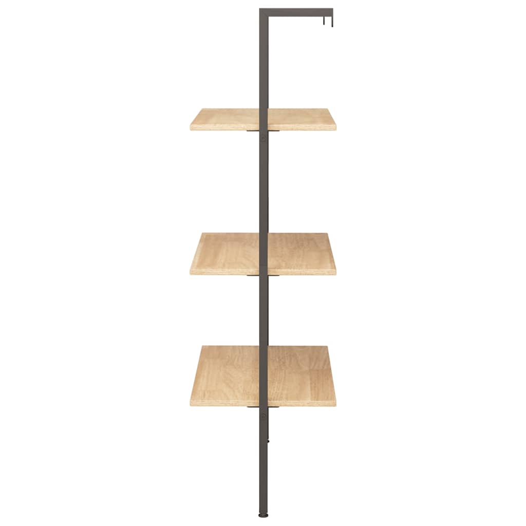 3-Tier Leaning Shelf And Black 64X35X