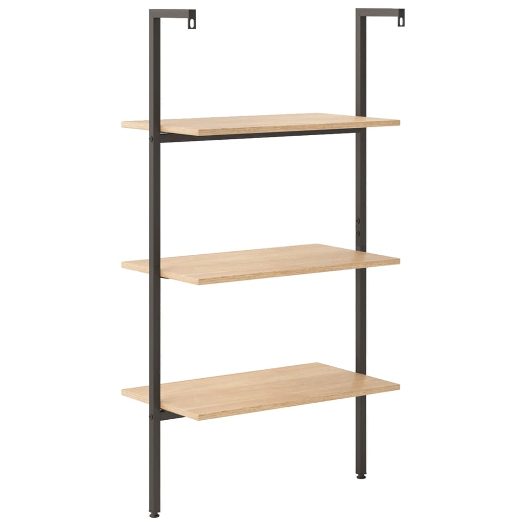 3-Tier Leaning Shelf And Black 64X35X