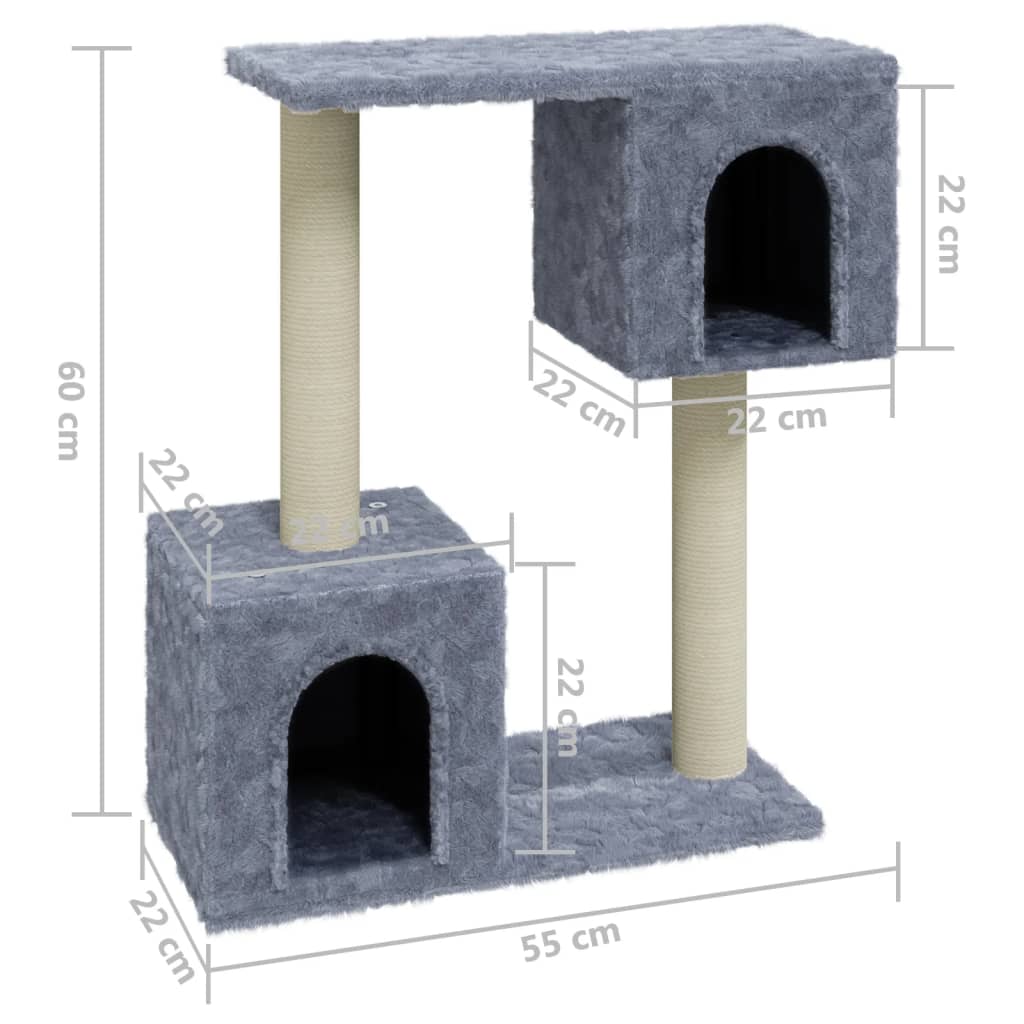 Cat Tree With Sisal Scratching Posts 60 Cm