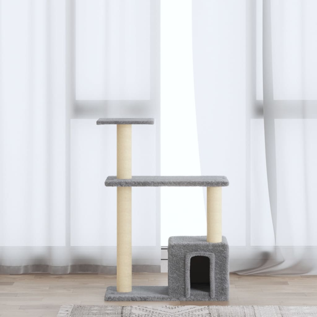 Cat Tree With Sisal Scratching Posts Dark
