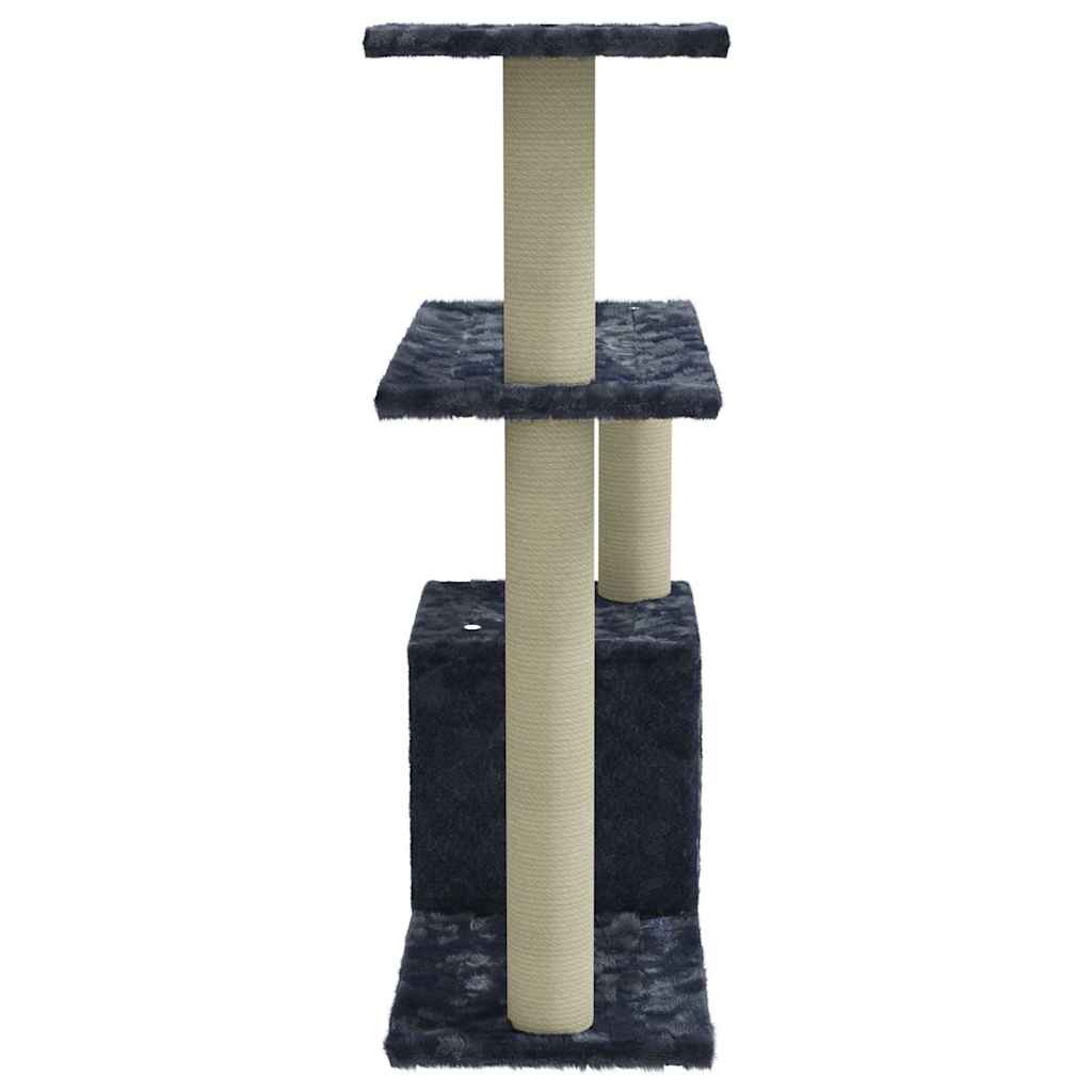 Cat Furniture Tree Sisal Scratching Posts Dark Grey Cream Light Grey Plush 54 Cm