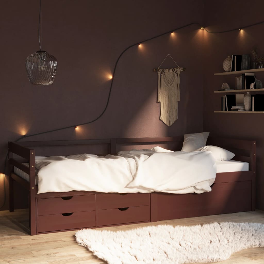 Bed Frame With Storage Without Mattress 90X200 Cm