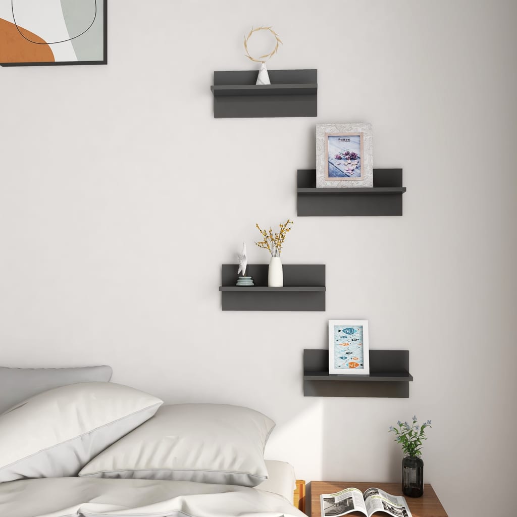 Wall Shelves 4 Pcs 40X11.5X18 Cm