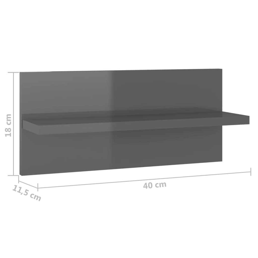 Wall Shelves 4 Pcs 40X11.5X18 Cm