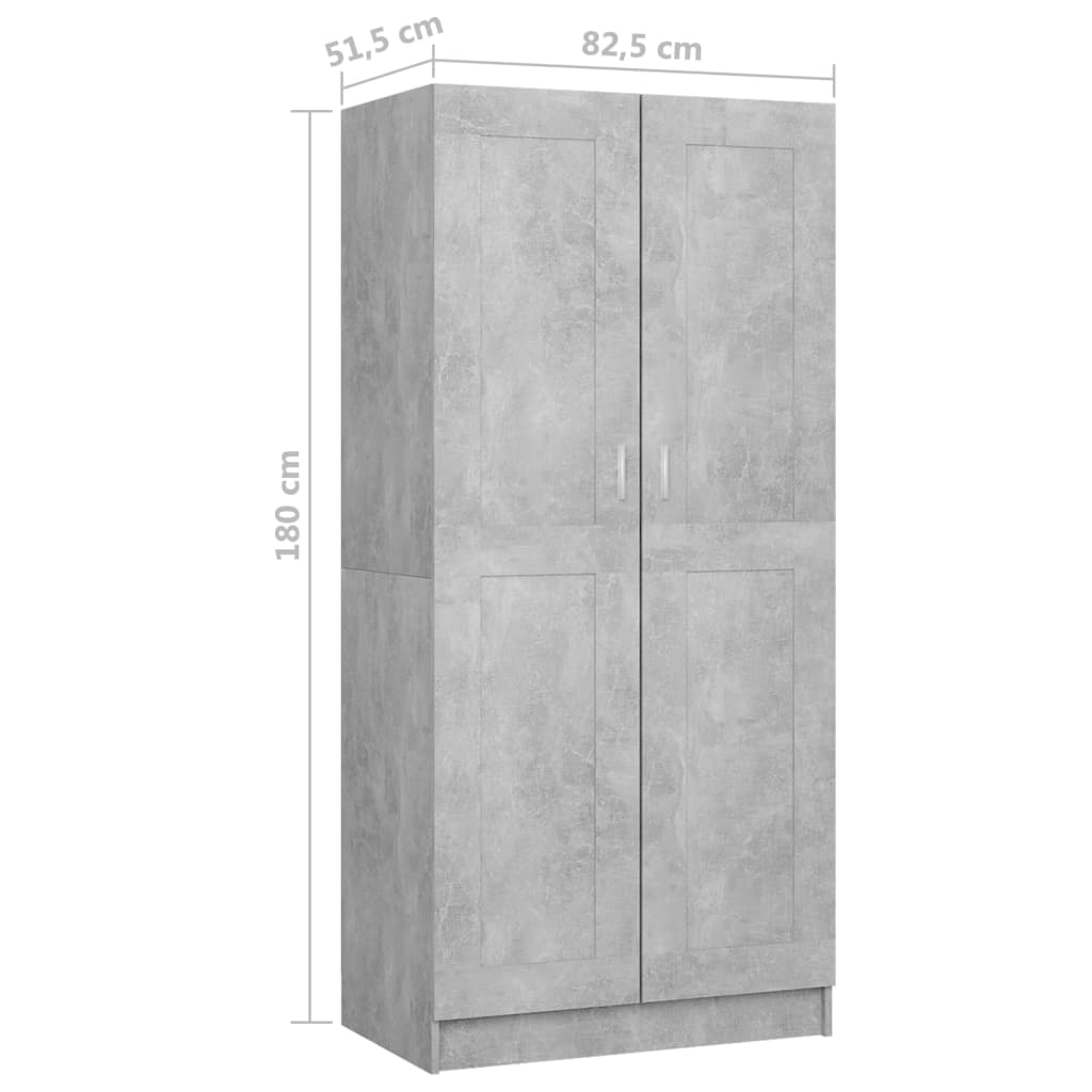 Wardrobe 82.5X51.5X180 Cm Engineered Wood