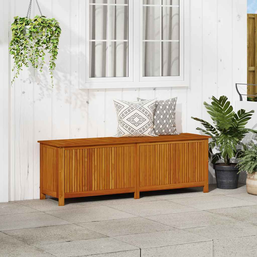 Garden Storage Box Solid Acacia Wood