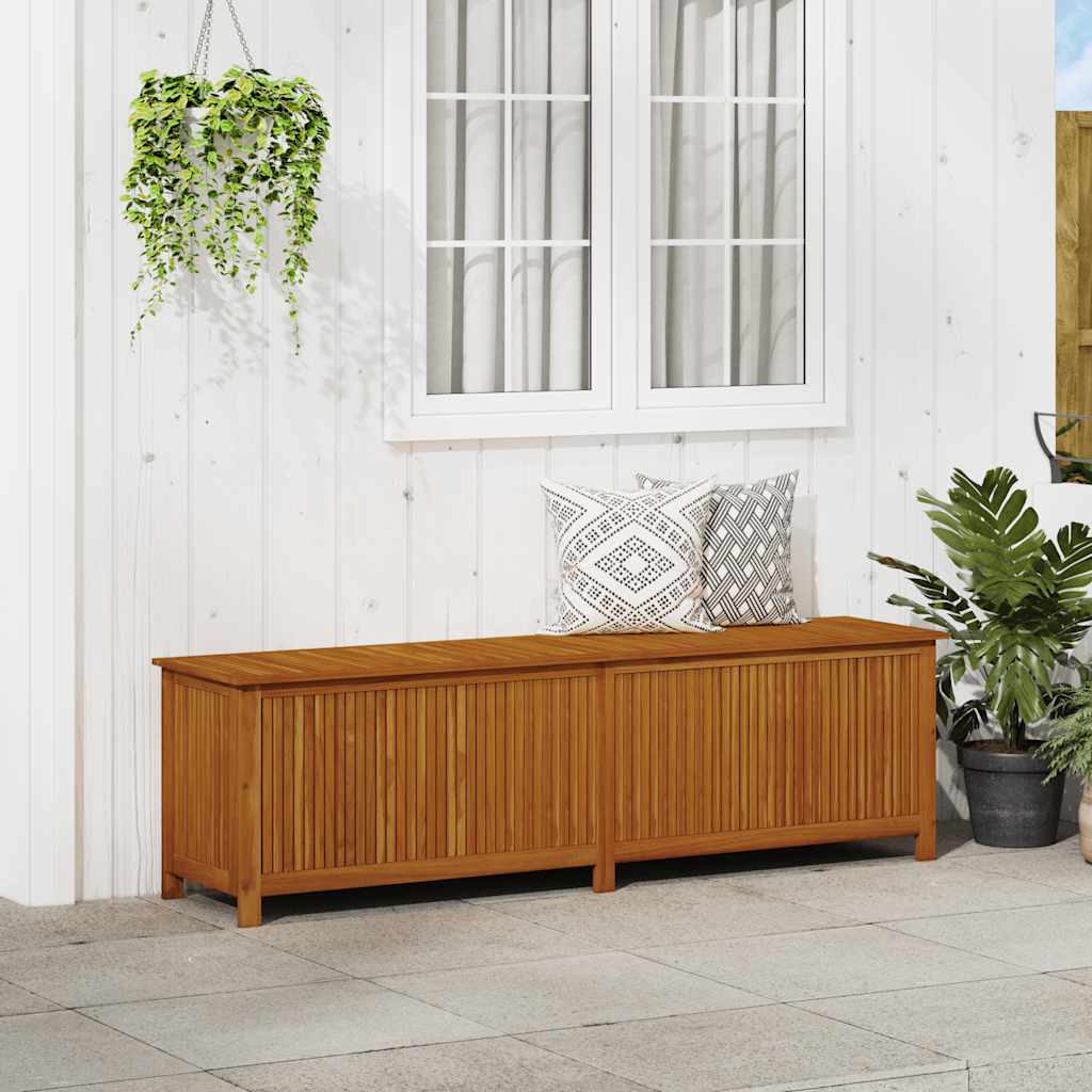 Garden Storage Box Solid Acacia Wood