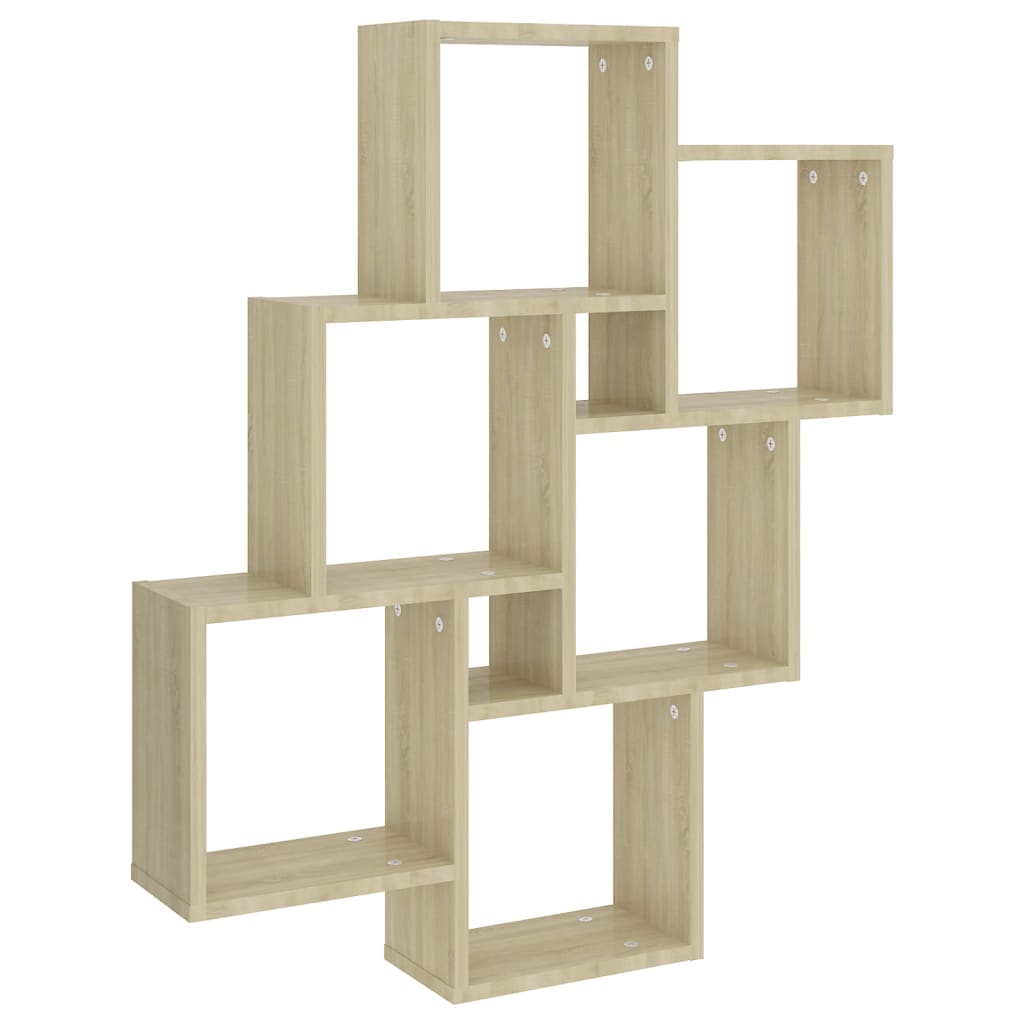 Wall Cube Shelf 78X15X93 Cm Engineered Wood