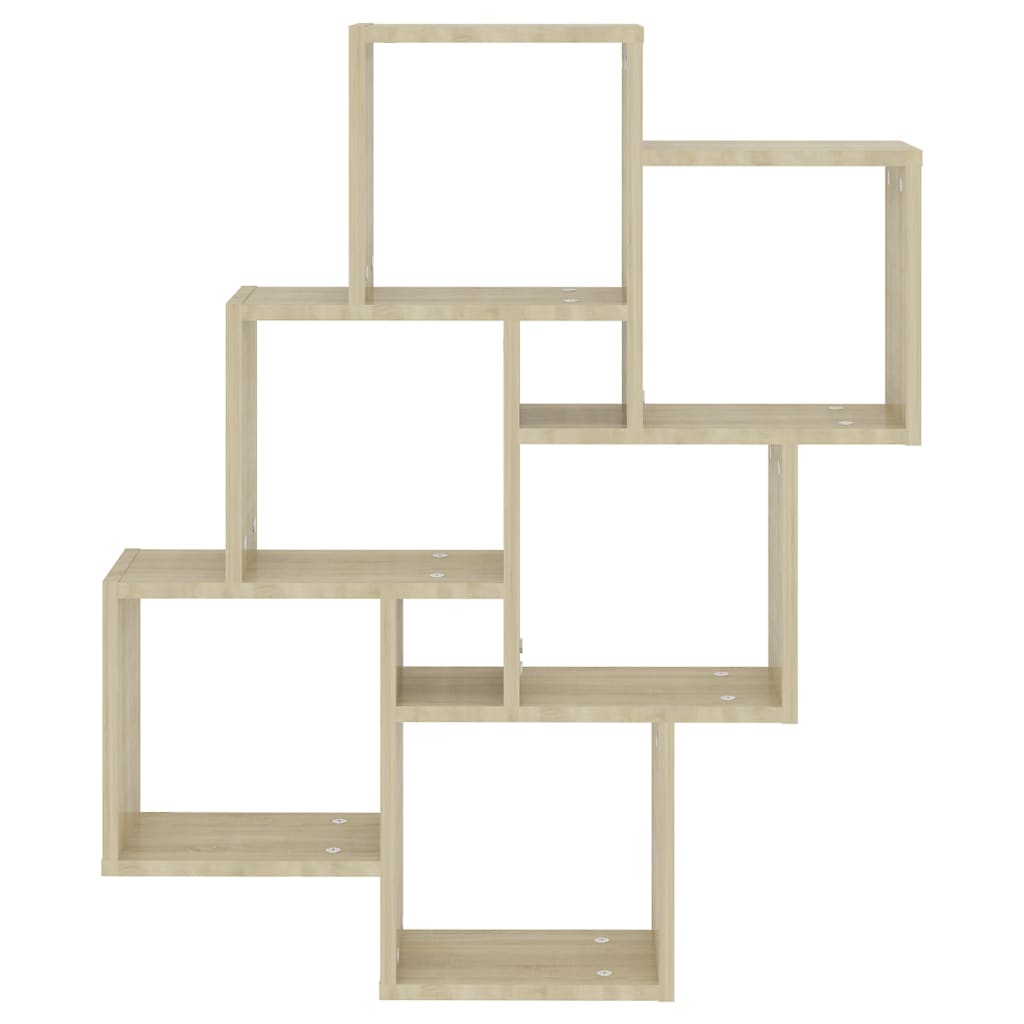 Wall Cube Shelf 78X15X93 Cm Engineered Wood