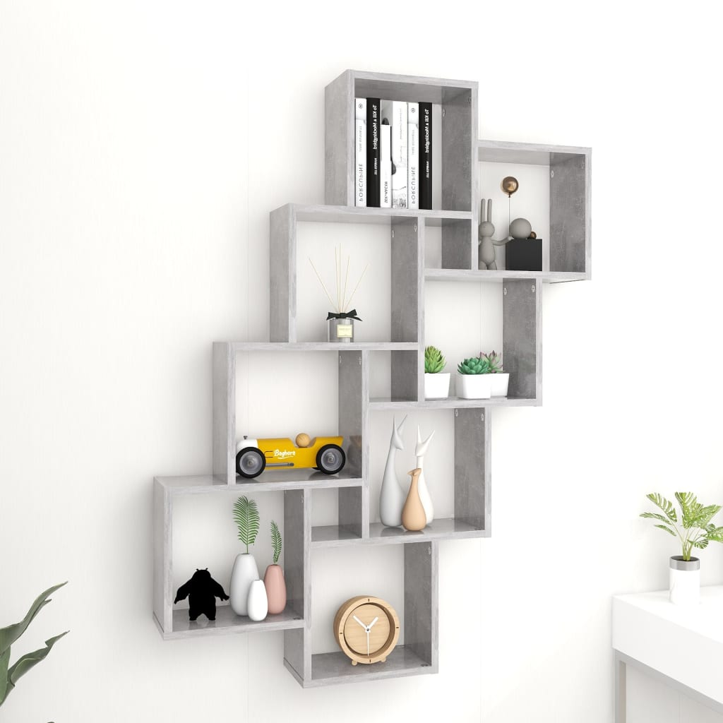 Wall Cube Shelf 90X15X119.5 Cm Engineered Wood