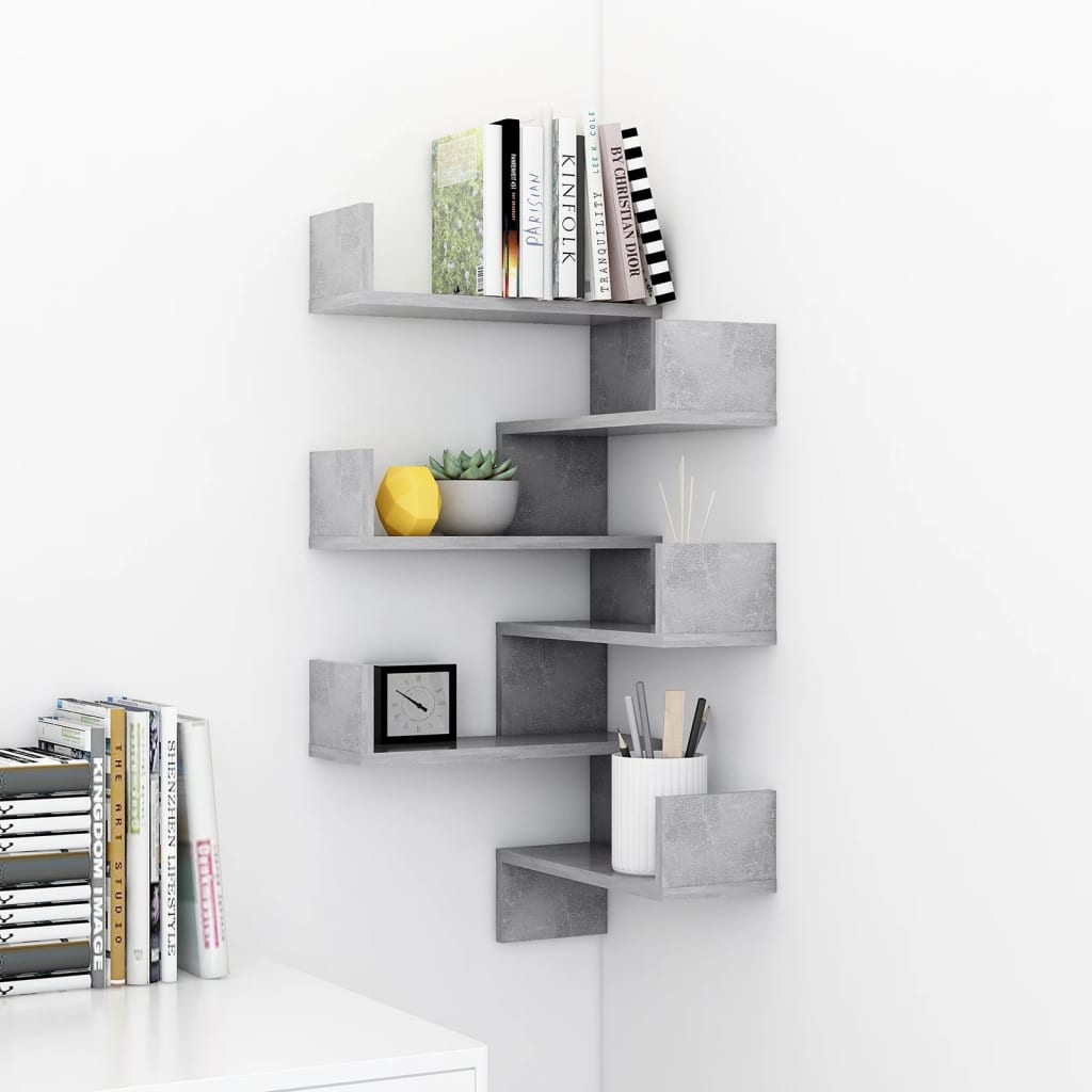Wall Corner Shelf 2 Pcs 40X40X50 Cm Engineered Wood