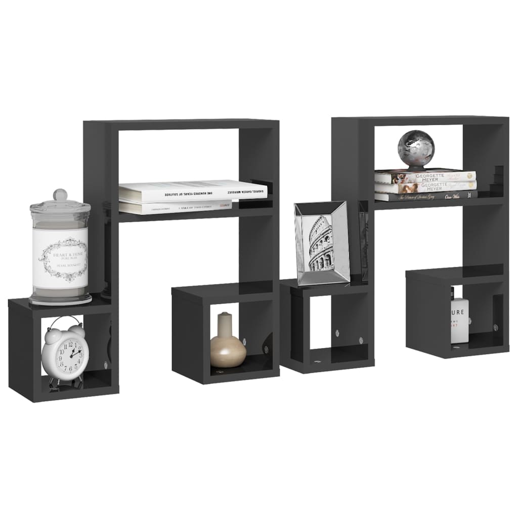 Wall Shelf 2 Pcs 50X15X50 Cm Engineered Wood