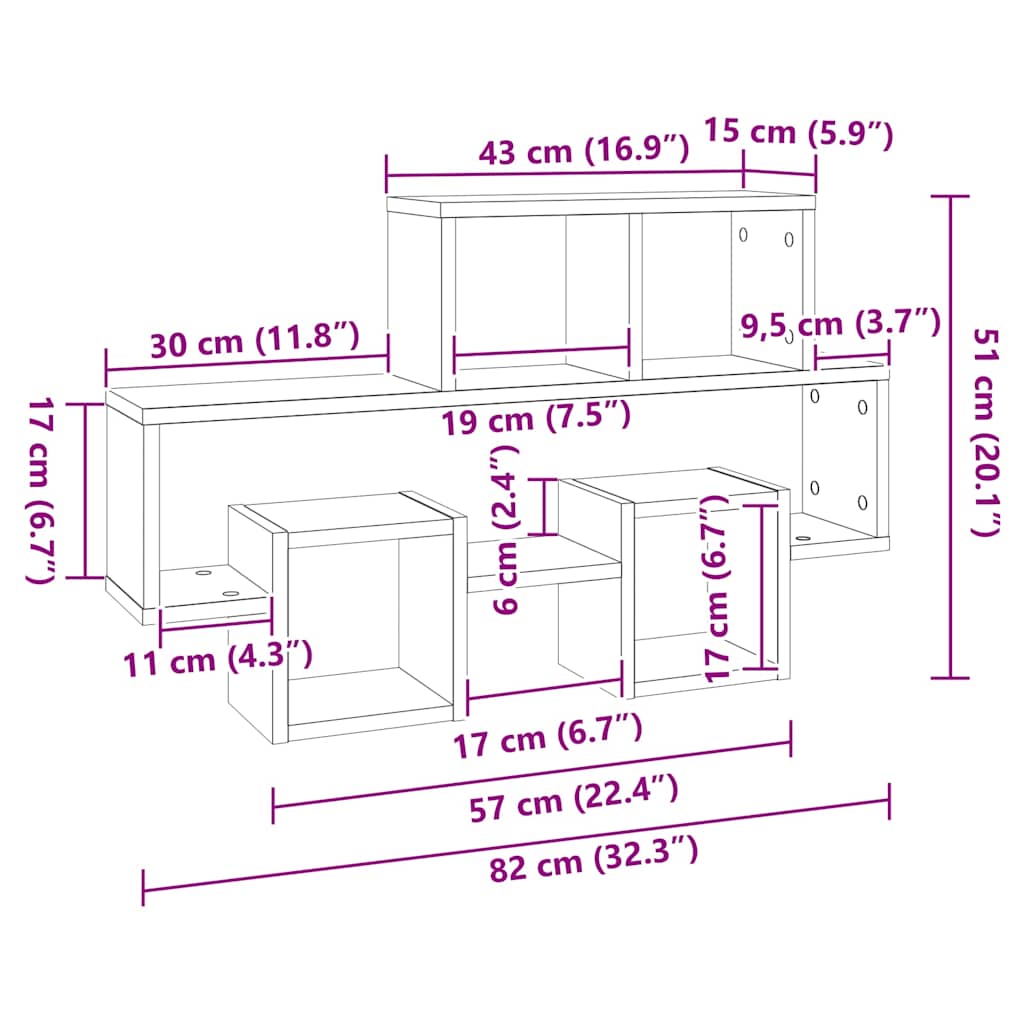 Car-Shaped Wall Shelf 82X15X51 Cm Engineered Wood