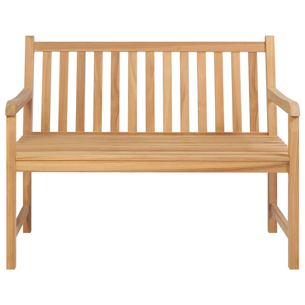 Outdoor Bench Solid Teak Wood Garden Patio Park Seat Heavy Duty Wooden 114 cm