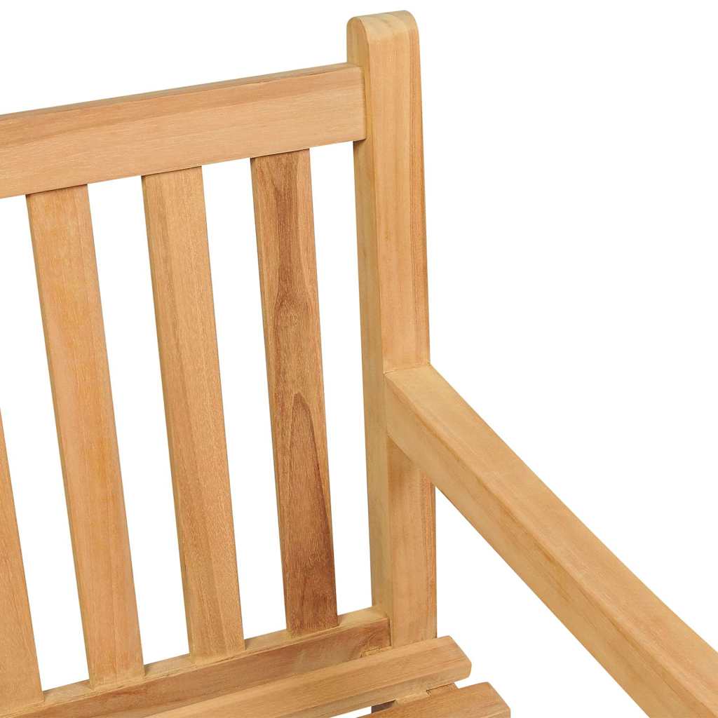 Outdoor Bench Solid Teak Wood Garden Patio Park Seat Heavy Duty Wooden 114 cm