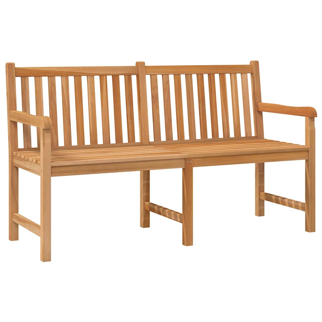 Outdoor Bench Solid Teak Wood Garden Patio Park Seat Heavy Duty Wooden 114 cm