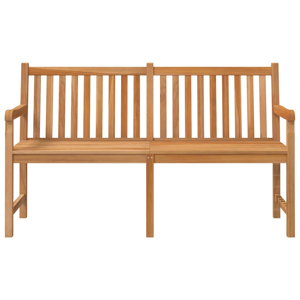 Outdoor Bench Solid Teak Wood Garden Patio Park Seat Heavy Duty Wooden 114 cm
