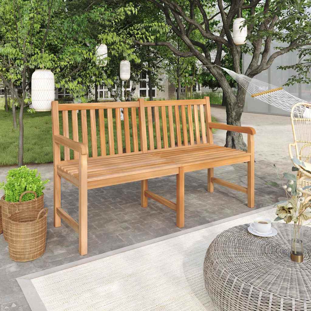 Garden Bench Solid Teak Wood 1