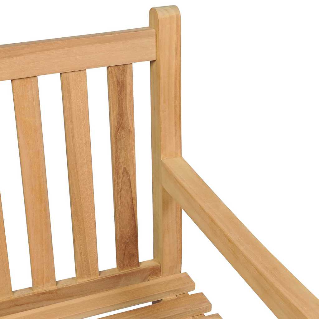 Outdoor Bench Solid Teak Wood Garden Patio Park Seat Heavy Duty Wooden 114 cm