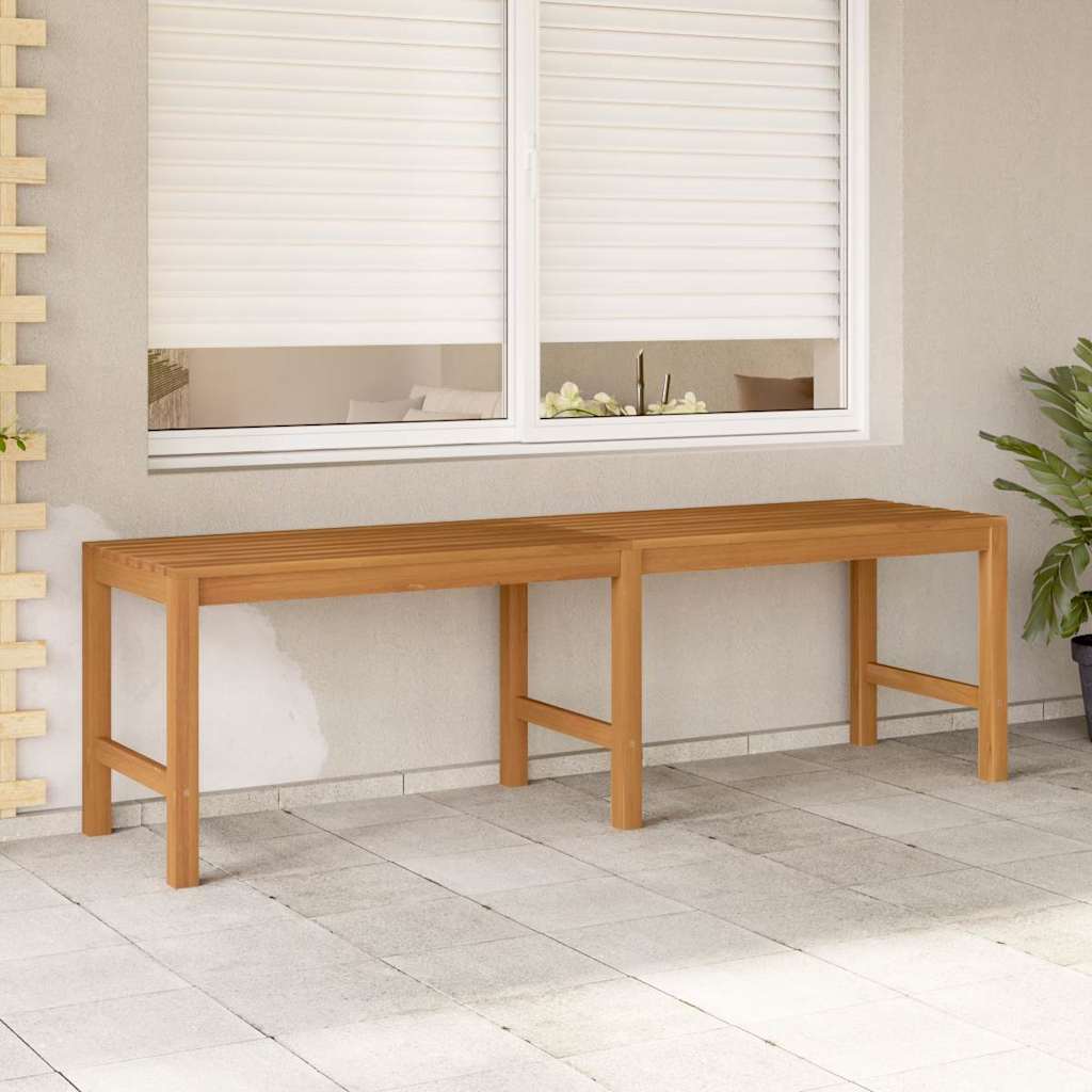 Outdoor Bench 150cm Solid Teak Garden Heavy Duty Patio Park Wooden Seat 2 150 cm