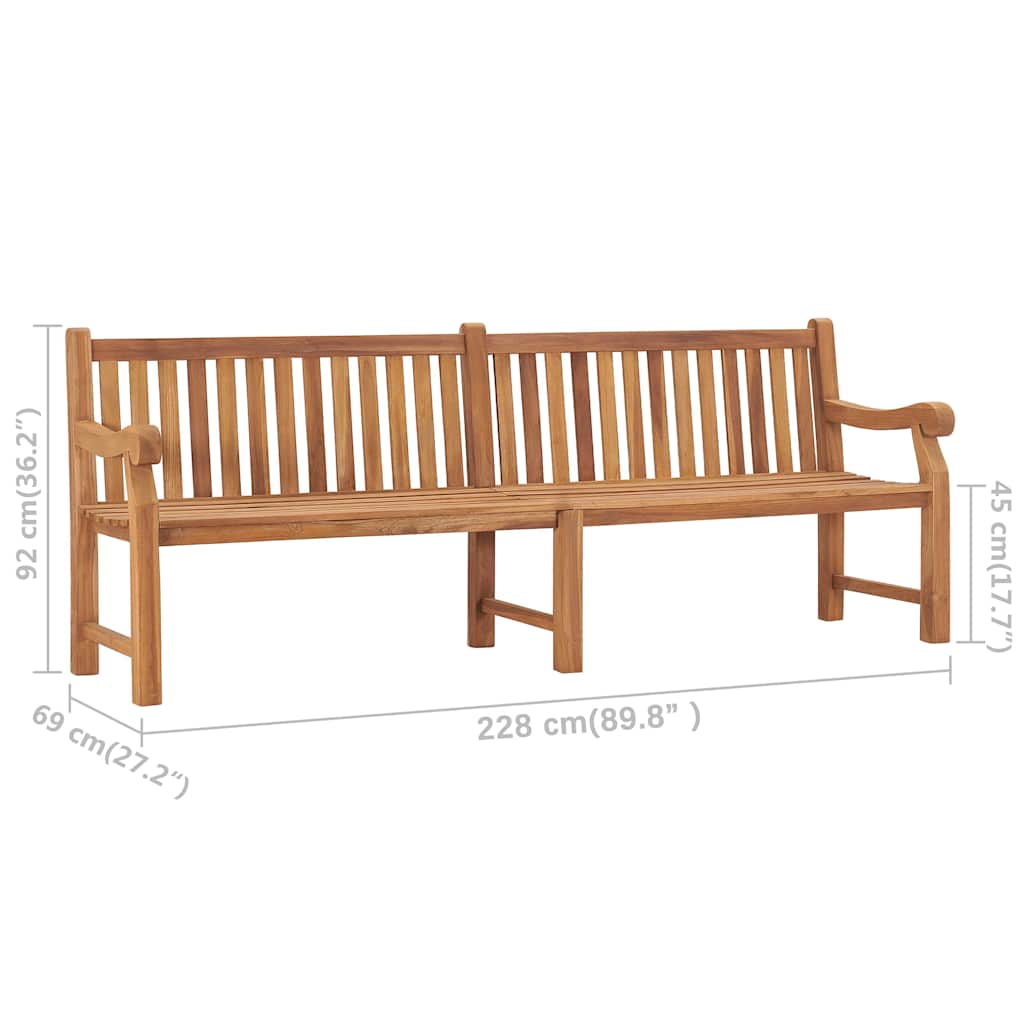 Outdoor Bench 150cm Solid Teak Garden Patio Park Seat Wooden Furniture 150 x 69