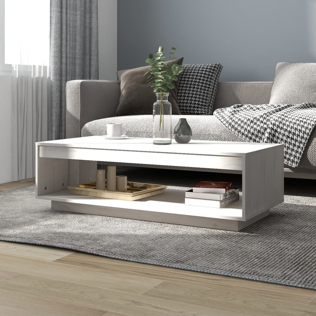 Coffee Table 110X50X33.5 Cm Solid Pinewood