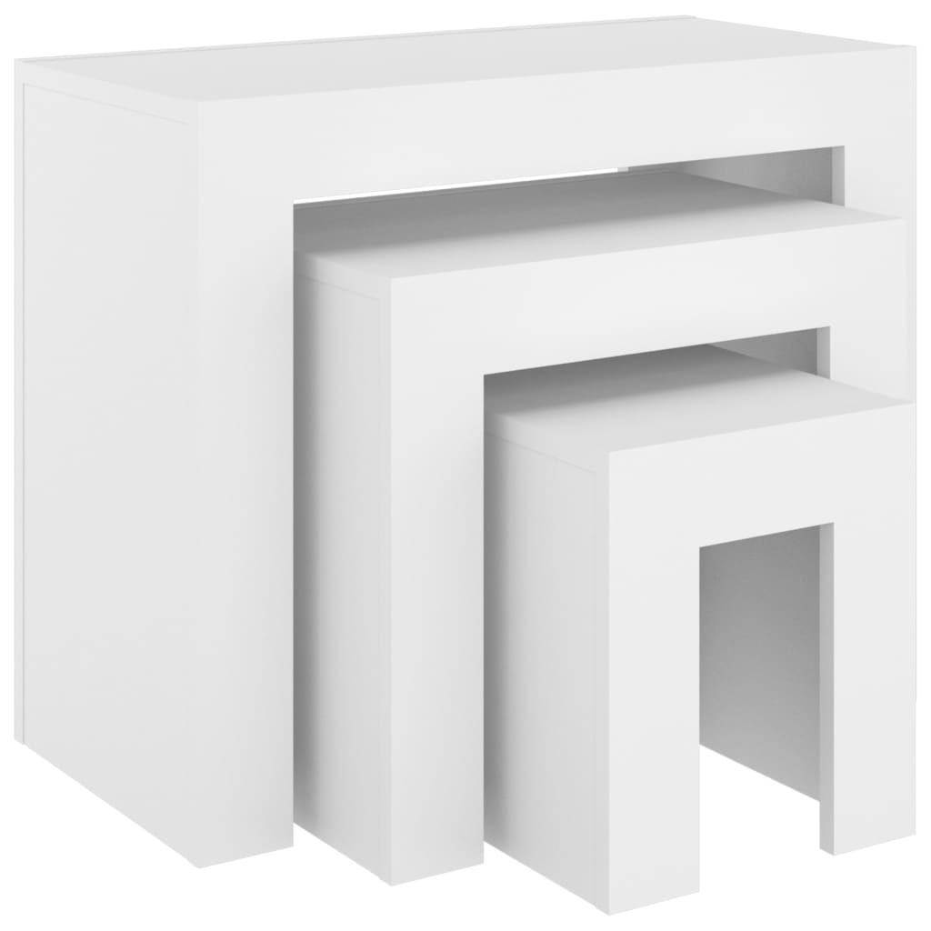 Nesting Coffee Tables 3 Pcs Engineered Wood