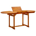 Garden Dining Table (120-170)X80X75 Cm Solid Acacia Wood