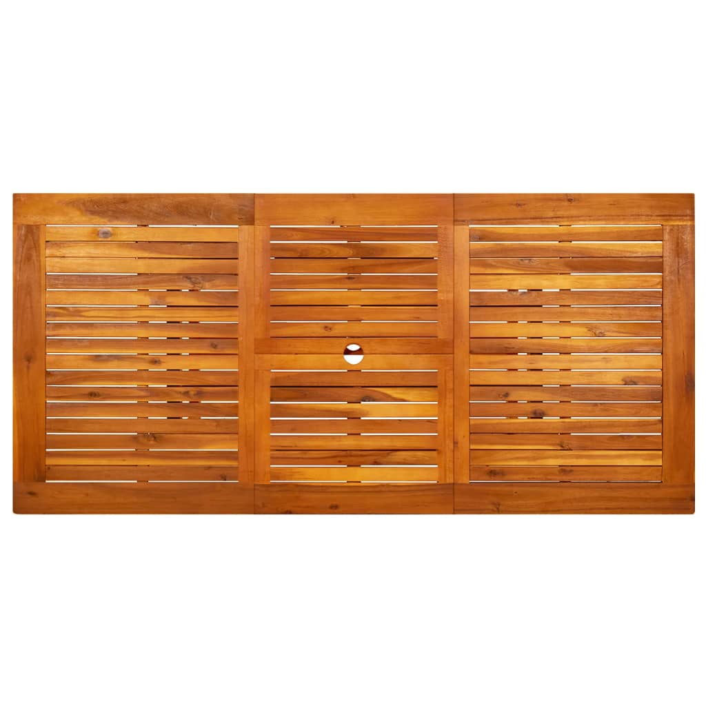 Garden Dining Table (120-170)X80X75 Cm Solid Acacia Wood