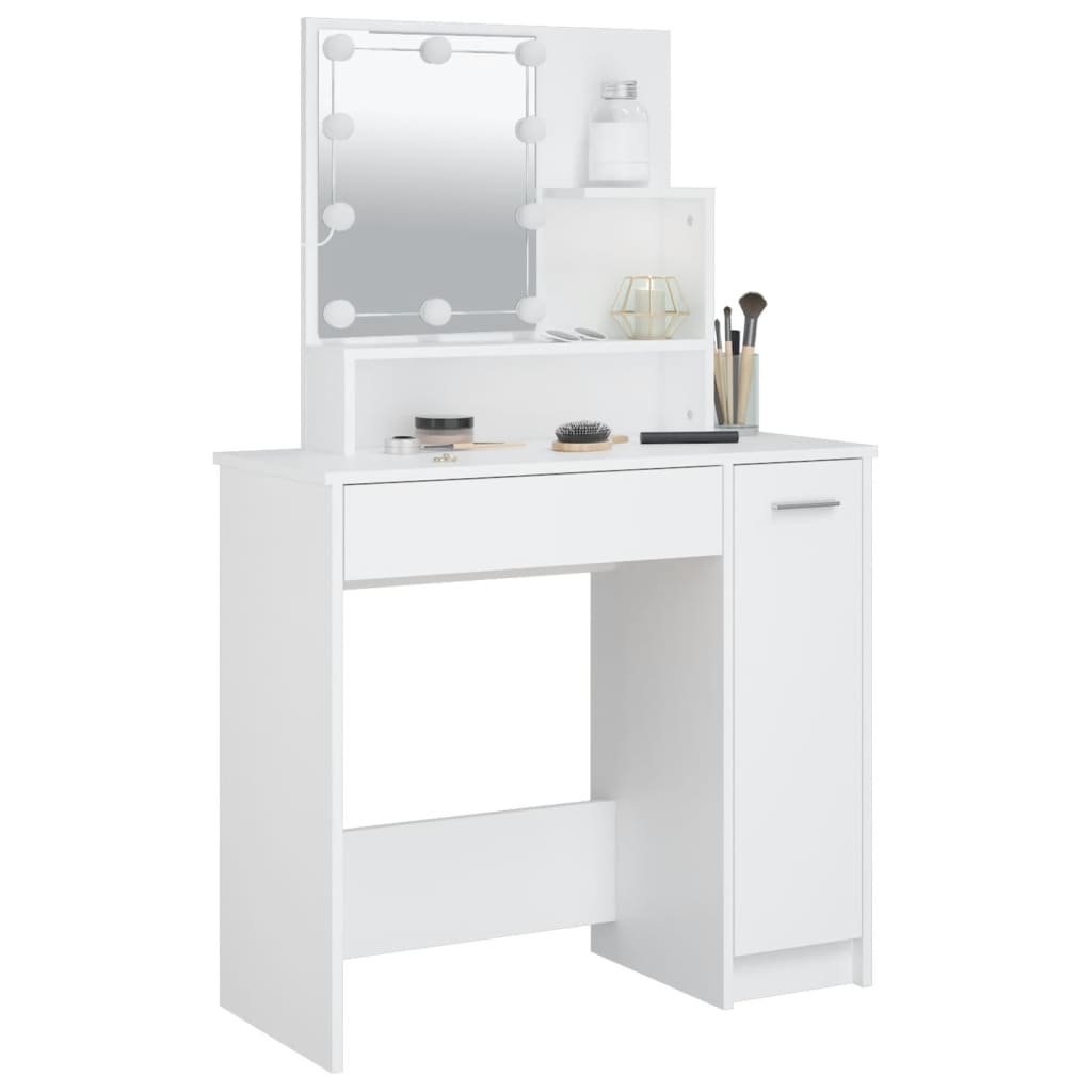 Dressing Table With Led 86.5X35X136 Cm