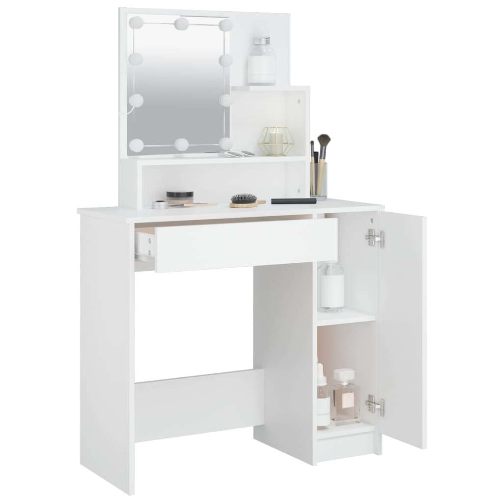 Dressing Table With Led 86.5X35X136 Cm