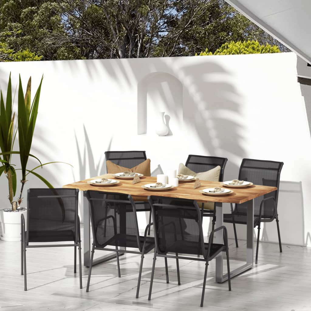 Garden Chairs 4 Pcs Steel And Textilene Black