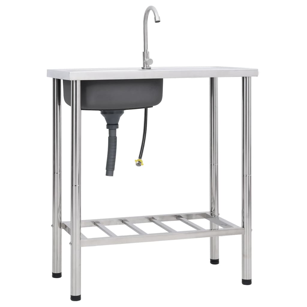 Camping Sink Single Basin Stainless Steel