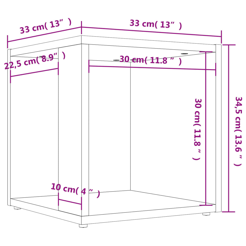 Side Table Engineered Wood